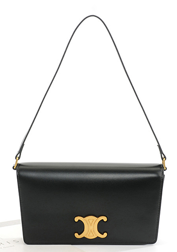 Yuga Leather Clutch Shoulder Bag Black