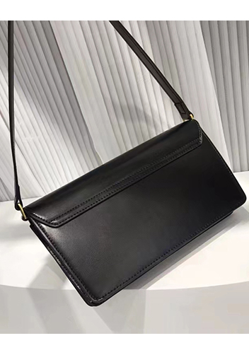 Yuga Leather Clutch Shoulder Bag Black