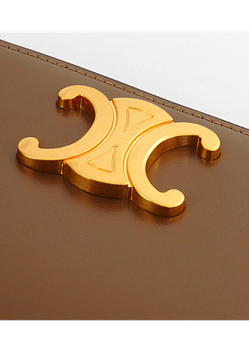 Yuga Leather Clutch Shoulder Bag Brown