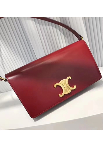Yuga Leather Clutch Shoulder Bag Burgundy