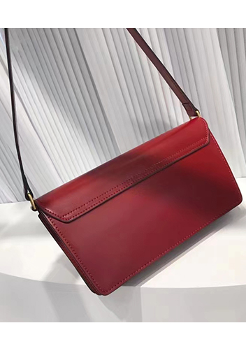 Yuga Leather Clutch Shoulder Bag Burgundy