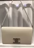 Yuga Leather Clutch Shoulder Bag Cream