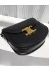 Yuga Leather Saddle Shoulder Bag Black