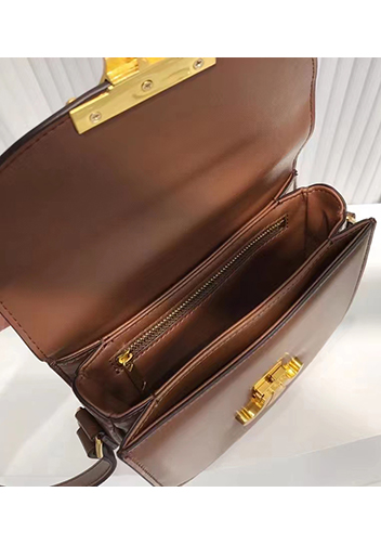 Yuga Leather Saddle Shoulder Bag Brown