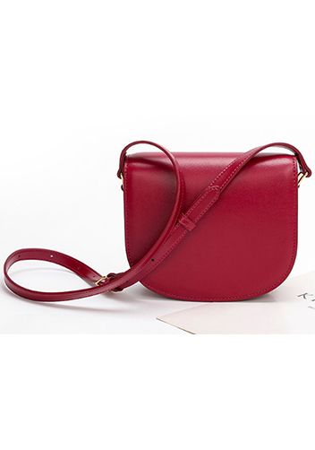 Yuga Leather Saddle Shoulder Bag Burgundy