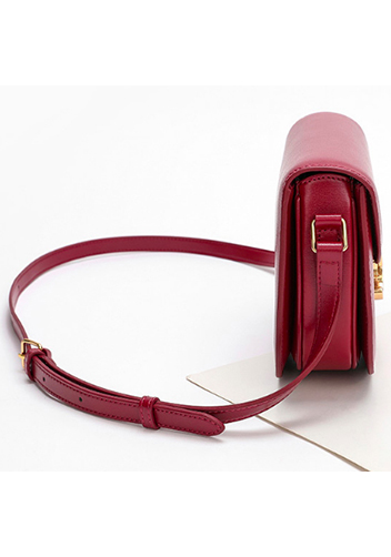 Yuga Leather Saddle Shoulder Bag Burgundy