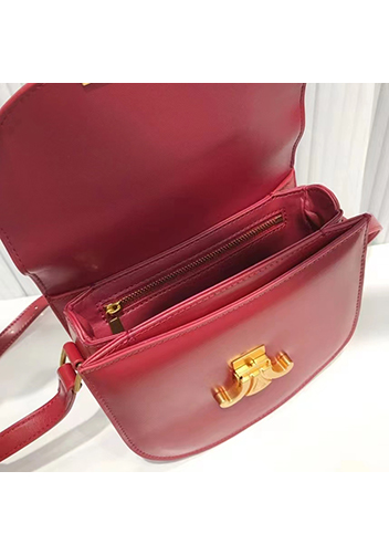 Yuga Leather Saddle Shoulder Bag Burgundy