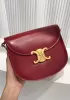 Yuga Leather Saddle Shoulder Bag Burgundy