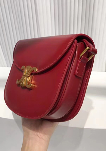 Yuga Leather Saddle Shoulder Bag Burgundy