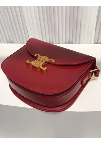 Yuga Leather Saddle Shoulder Bag Burgundy