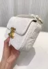 Yuga Leather Shoulder Bag Stitching Cream