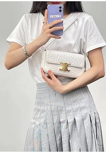 Yuga Leather Shoulder Bag Stitching Camel