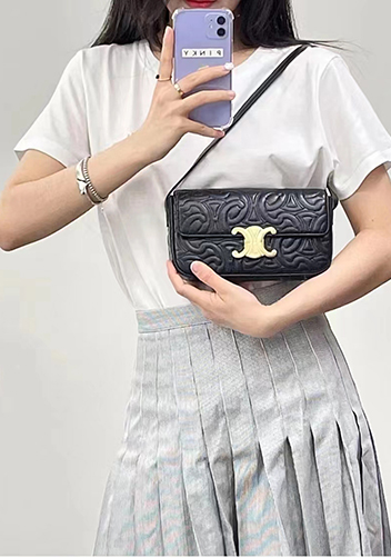 Yuga Leather Shoulder Bag Stitching Camel