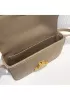 Yuga Leather Shoulder Bag Stitching Grey