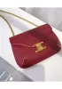 Yuga Leather Saddle Chain Shoulder Bag Burgundy