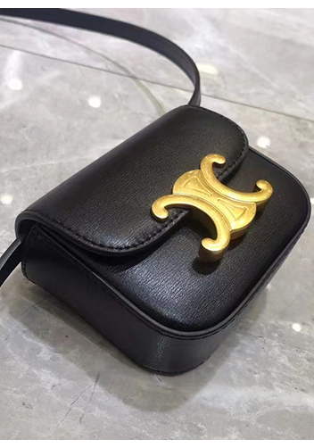 Yuga Leather Lipstick Headset Mini Bag Black
