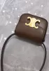 Yuga Leather Lipstick Headset Mini Bag Brown