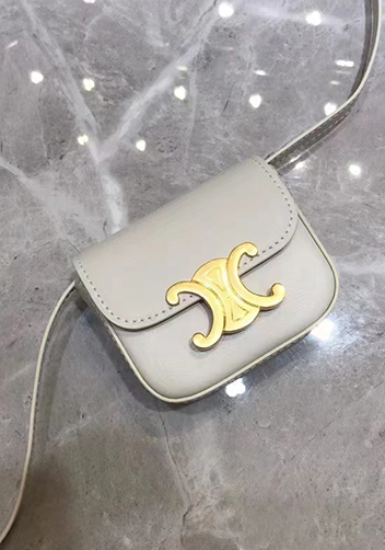 Yuga Leather Lipstick Headset Mini Bag Cream