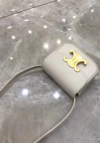 Yuga Leather Lipstick Headset Mini Bag Cream