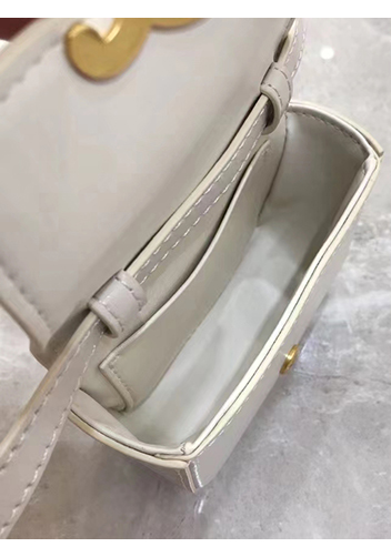 Yuga Leather Lipstick Headset Mini Bag Cream