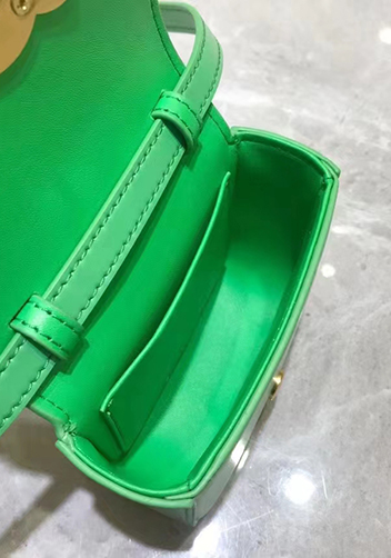 Yuga Leather Lipstick Headset Mini Bag Green