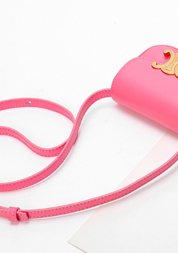 Yuga Leather Lipstick Headset Mini Bag Pink