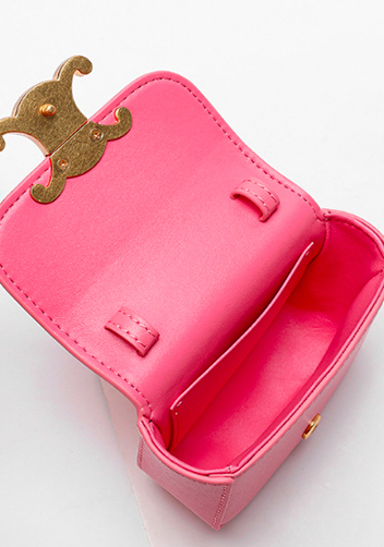 Yuga Leather Lipstick Headset Mini Bag Pink
