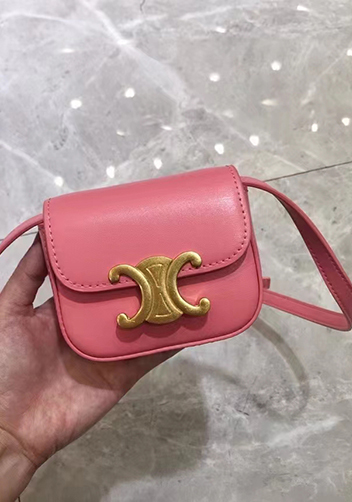 Yuga Leather Lipstick Headset Mini Bag Pink