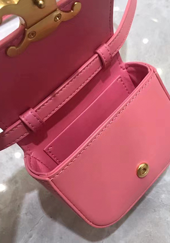Yuga Leather Lipstick Headset Mini Bag Pink