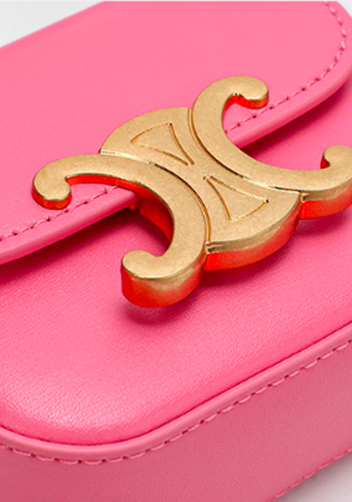 Yuga Leather Lipstick Headset Mini Bag Pink