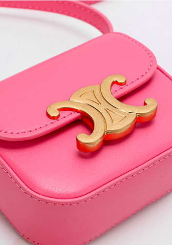 Yuga Leather Lipstick Headset Mini Bag Pink