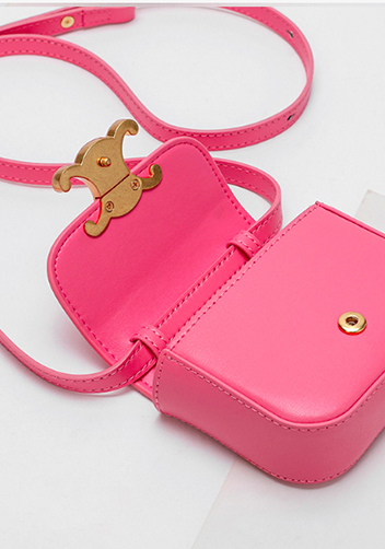 Yuga Leather Lipstick Headset Mini Bag Pink