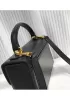 Yuga Leather Top Handle Shoulder Bag Black