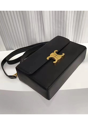 Yuga Leather Top Handle Shoulder Bag Black