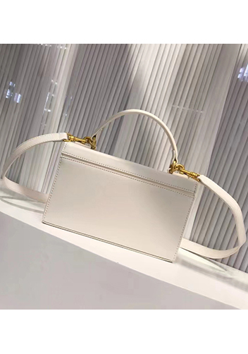 Yuga Leather Top Handle Shoulder Bag Cream