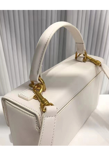 Yuga Leather Top Handle Shoulder Bag Cream
