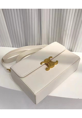 Yuga Leather Top Handle Shoulder Bag Cream