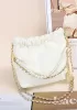 Adela Small Leather Handbag Pearl Cream