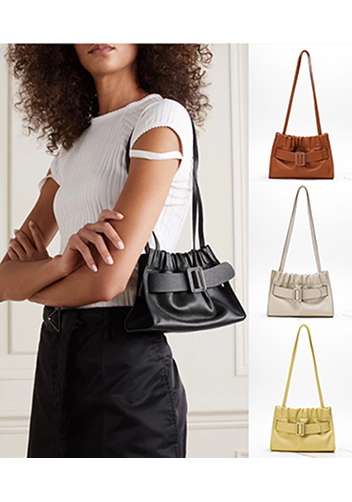 Alena Buckle Shoulder Bag Black