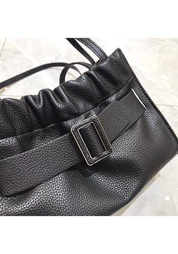 Alena Buckle Shoulder Bag Black
