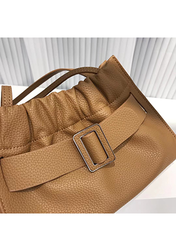 Alena Buckle Shoulder Bag Camel