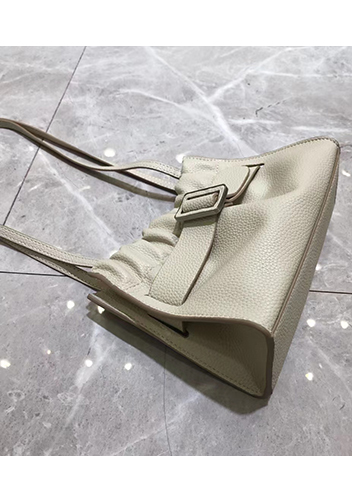 Alena Buckle Shoulder Bag Cream