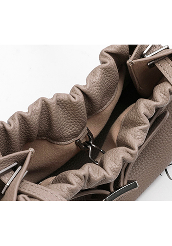 Alena Buckle Shoulder Bag Grey