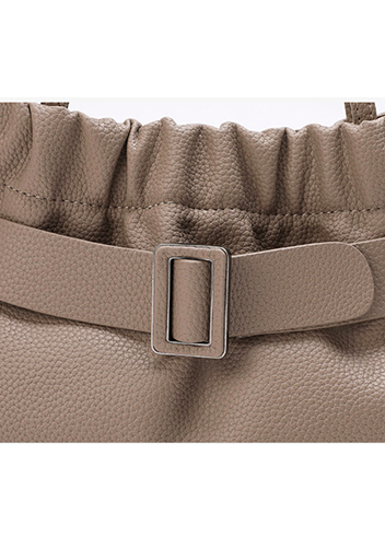 Alena Buckle Shoulder Bag Grey