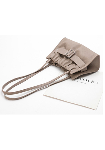 Alena Buckle Shoulder Bag Grey