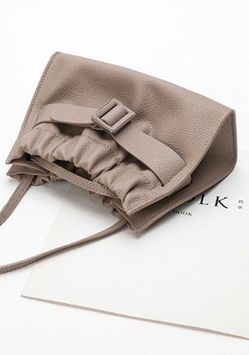 Alena Buckle Shoulder Bag Grey