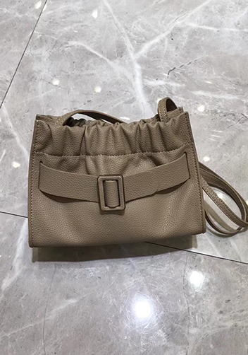 Alena Buckle Shoulder Bag Grey