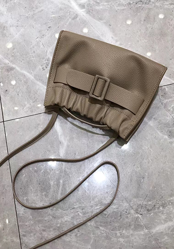 Alena Buckle Shoulder Bag Grey