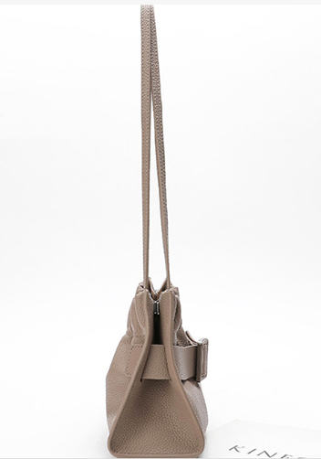 Alena Buckle Shoulder Bag Grey