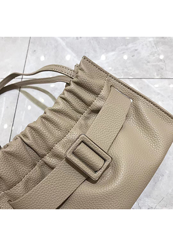 Alena Buckle Shoulder Bag Grey